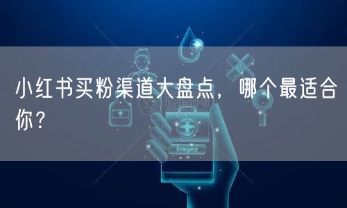 小红书买粉渠道大盘点，哪个最适合你？