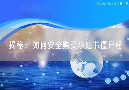 揭秘：如何安全购买小红书僵尸粉