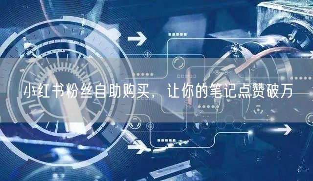 小红书粉丝自助购买，让你的笔记点赞破万