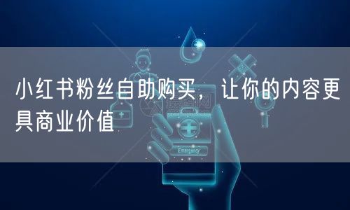 小红书粉丝自助购买，让你的内容更具商业价值