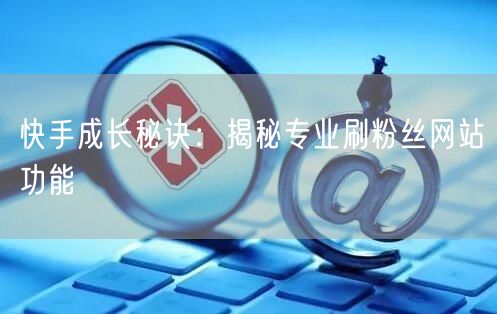 快手成长秘诀：揭秘专业刷粉丝网站功能