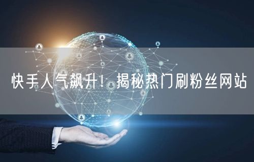 快手人气飙升！揭秘热门刷粉丝网站