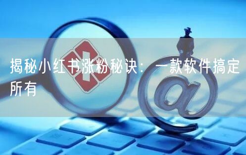 揭秘小红书涨粉秘诀：一款软件搞定所有